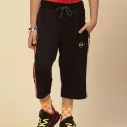 Boys Striped Regular Fit 3/4 Shorts-image-40