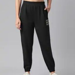 Women Typographic Print Joggers with Insert Pockets-image-92