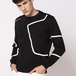Printed Slim Fit Crew-Neck Sweatshirt-image-20