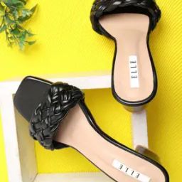 Open-Toe Slip-On Heeled Sandals-20