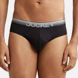 US07 Super Combed Cotton Elastane Stretch Solid Brief with Ultrasoft Waistband-image-2