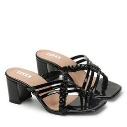 Women Braided Chunky Heeled Sandals-image-5