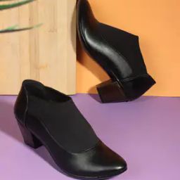 Women Round-Toe Slip-On Chunky-Heeled Shoes-image-38