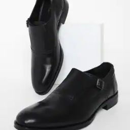 Men Round-Toe Leather Monks-image-31