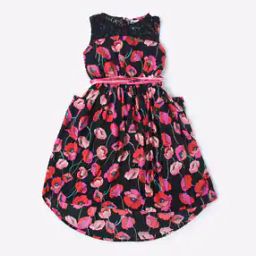 Printed Shift Dress with Waist Tie-Up-image-22