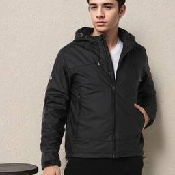 Men Slim Fit Hooded Jacket-34