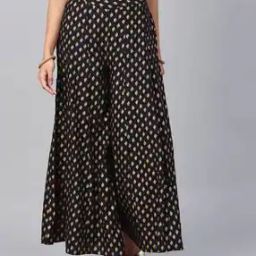 Printed Flared Palazzos with Insert Pockets-picture-1
