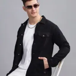 Men Regular Fit Jacket with Flap Pockets-picture-45