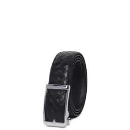 Geometric Pattern Belt with Tang Buckle Closure-96