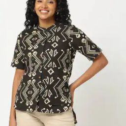 Women Block Print Relaxed Fit Shirt-picture-35