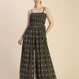 Women Geometric Print Jumpsuit with Insert Pockets-picture-37