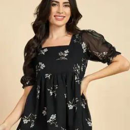 Women Regular Fit Floral Print Top-image-6