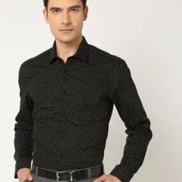 Men Micro Print Regular Fit Shirt-image-80
