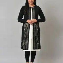 Women Floral Print Round-Neck Reversible Cardigan-picture-7