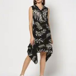Floral Printed High-Low Dress-image-65