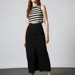 Straight Denim Skirt-image-72