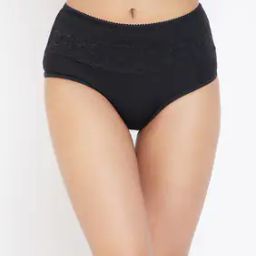 Cotton Spandex High-Waist Outer Elastic Hipster Panties-picture-46