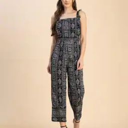 Tribal Print Jumpsuit with Insert Pockets-image-33