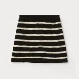 Women Striped Skirt with Elasticated Waist-image-62