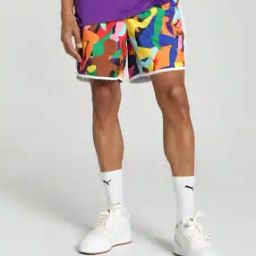 Printed Regular Fit Shorts with Insert Pockets-image-22