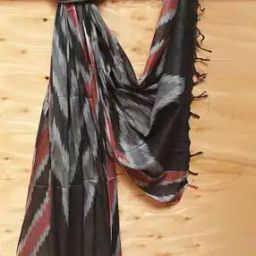 Handloom Woven Cotton Ikat Dupatta-11