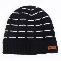 Acrylic Striped Beanie Cap-36
