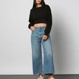 Women Relaxed Fit Crop Sweatshirt-image-23