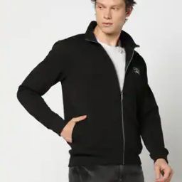 Men Slim Fit Zip-Up Sweatshirt-image-7