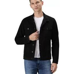 linaria Men Regular Fit Denim Jacket with Flap Pockets-picture-13