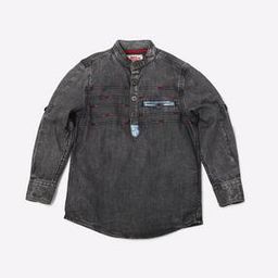 Printed Shirt with Buttoned Welt Pocket-image-86