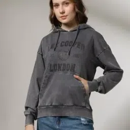 Women Embellished Logo Regular Fit Hoodie-image-44