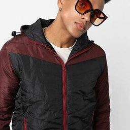 Colourblock Jacket with Zip Closure-image-66
