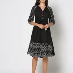 Women Schiffli Embroidered Tiered Dress-image-93