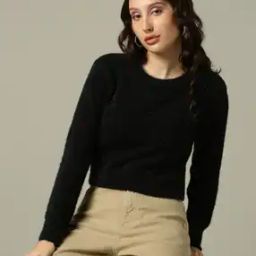 Women Embellished Crew-Neck Pullover-image-84