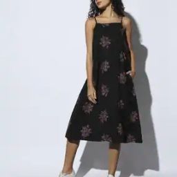 Women Floral Print A-Line Dress-image-73