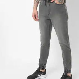Mid-Rise Washed Slim Fit Jogger Jeans-image-97