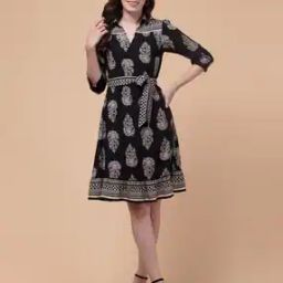 Women Printed A-Line Dress-image-18