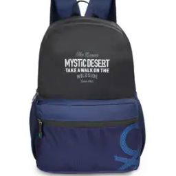 Men Typographic Print Backpack with Adjustable Strap-picture-2