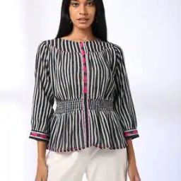Women Striped Relaxed Fit Top-image-40