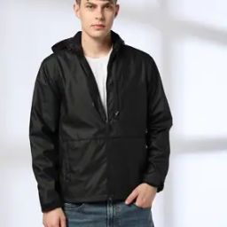 Men Regular Fit Hooded Jacket-picture-8