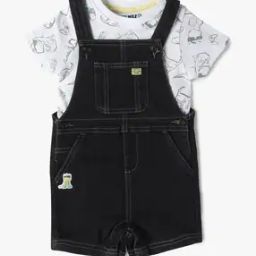 Boys Regular Fit Dungarees with T-Shirt-image-98