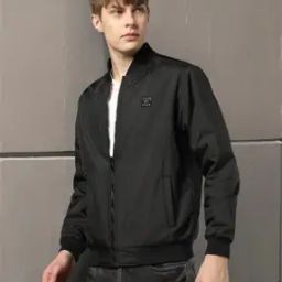Men Regular Fit Reversible Bomber Jacket-image-94