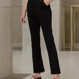 Women Flared Leggings with Insert Pockets-image-3