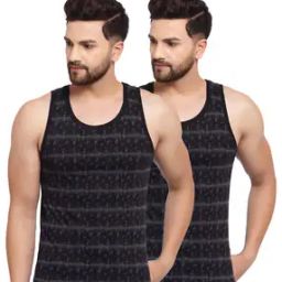 Set of 2 Cotton Sleeveless Vests-image-63