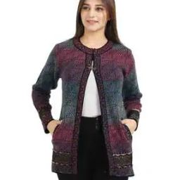 Round-Neck Cardigan with Insert Pockets-image-2