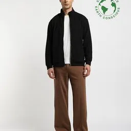 Cotton Blended Twill Weave Zipped Sweatshirt-picture-40