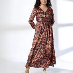 fusion Women Floral Print Tiered Dress-picture-34