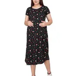Printed  A-line Dress-image-55