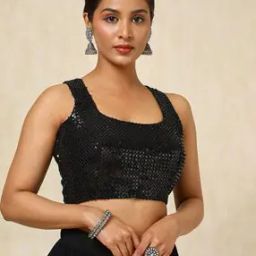 Women Embellished Back Open Blouse-image-49