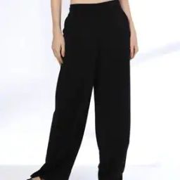 Women Flared Flat-Front Trousers-image-28